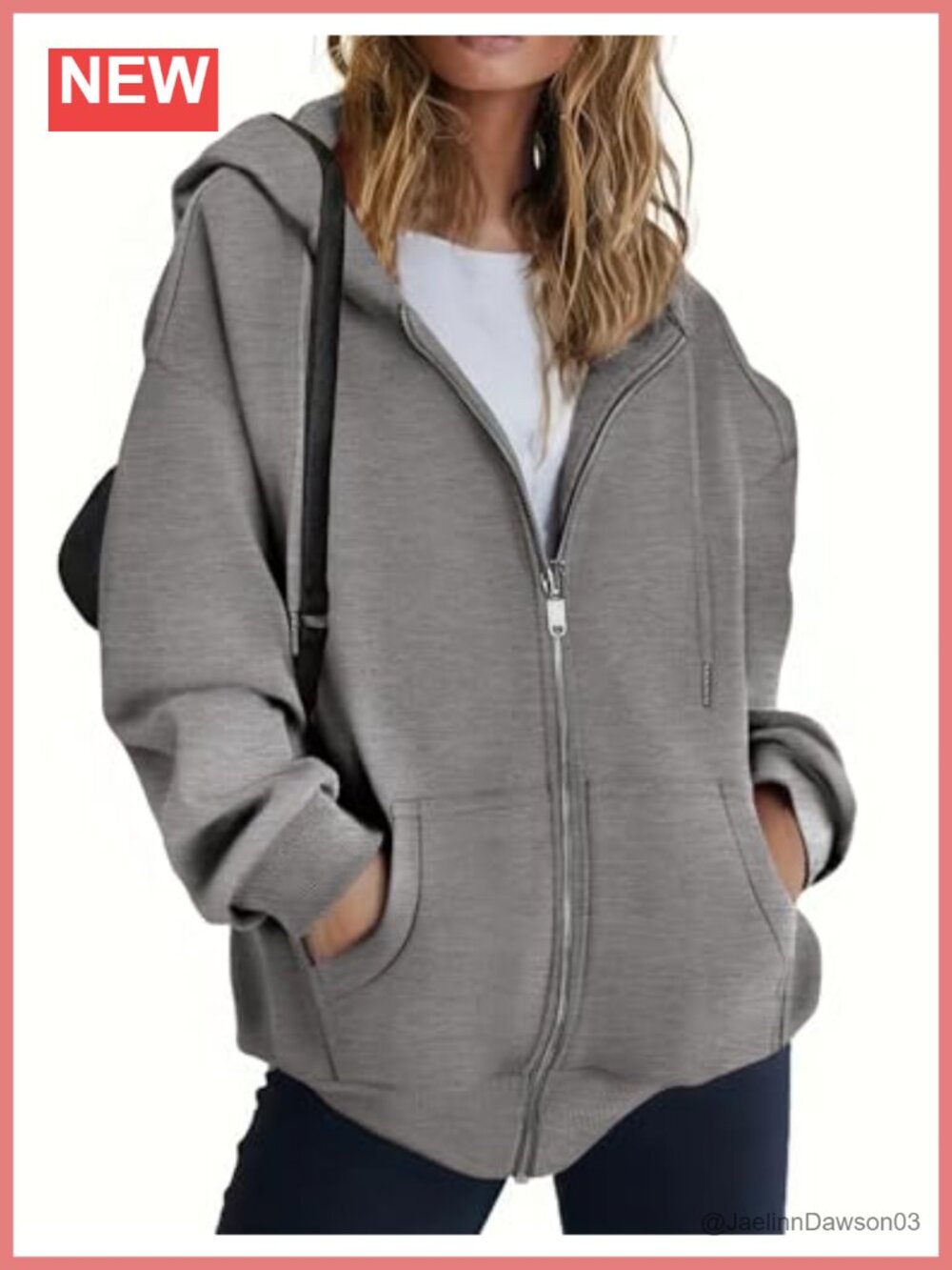 Zeagoo Women Oversized Zip Up Hoodie Fleece Sweatshirt Athletic